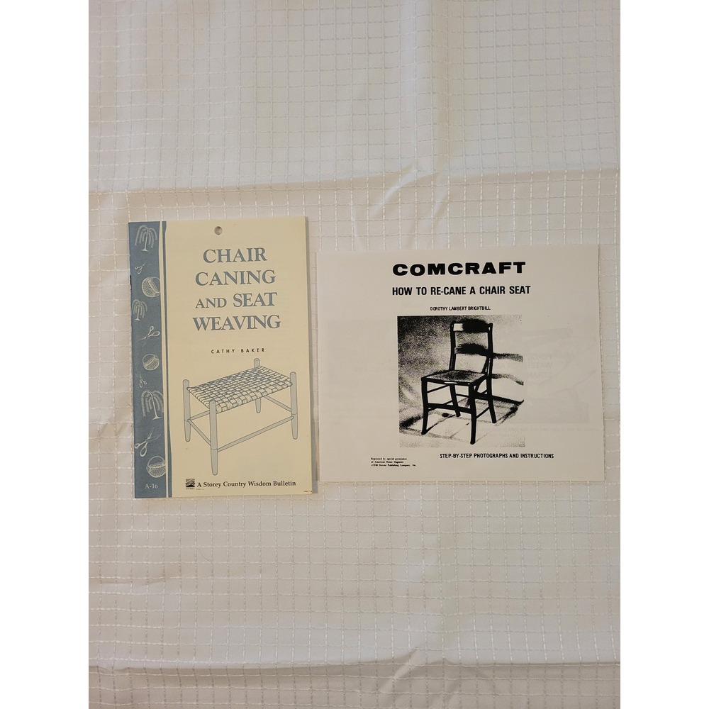 Chair Caning and Seat Weaving Storey Bulletin & Comcraft How To Re-Cane Booklets